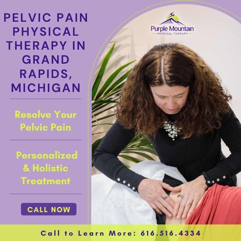 Physical therapist massages person who has pelvic pain, who is lying on their side and receiving massage to their back pain.